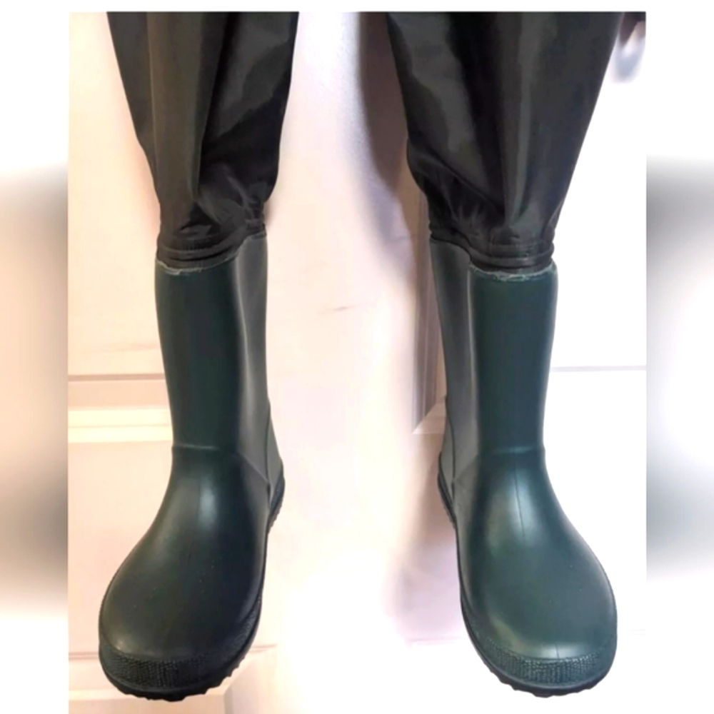 TideWe Chest Waders Fishing Green Childrens Boot Size 27 Bibs Overalls 2T 3T - Picture 3 of 16